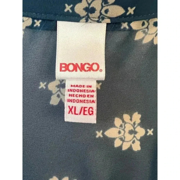 BONGO sheer patterened shirt dress size xl - Picture 10 of 10
